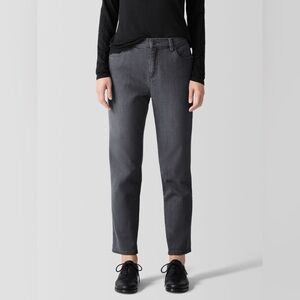 LN - Eileen Fisher Organic Cotton Stretch Denim Slim Jean - Size L - Asphalt
